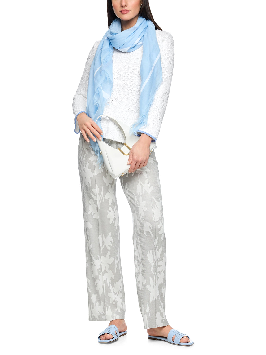 Marc Cain ‘Knitted in Germany’ knitted jumper in White AC 41.31 M06