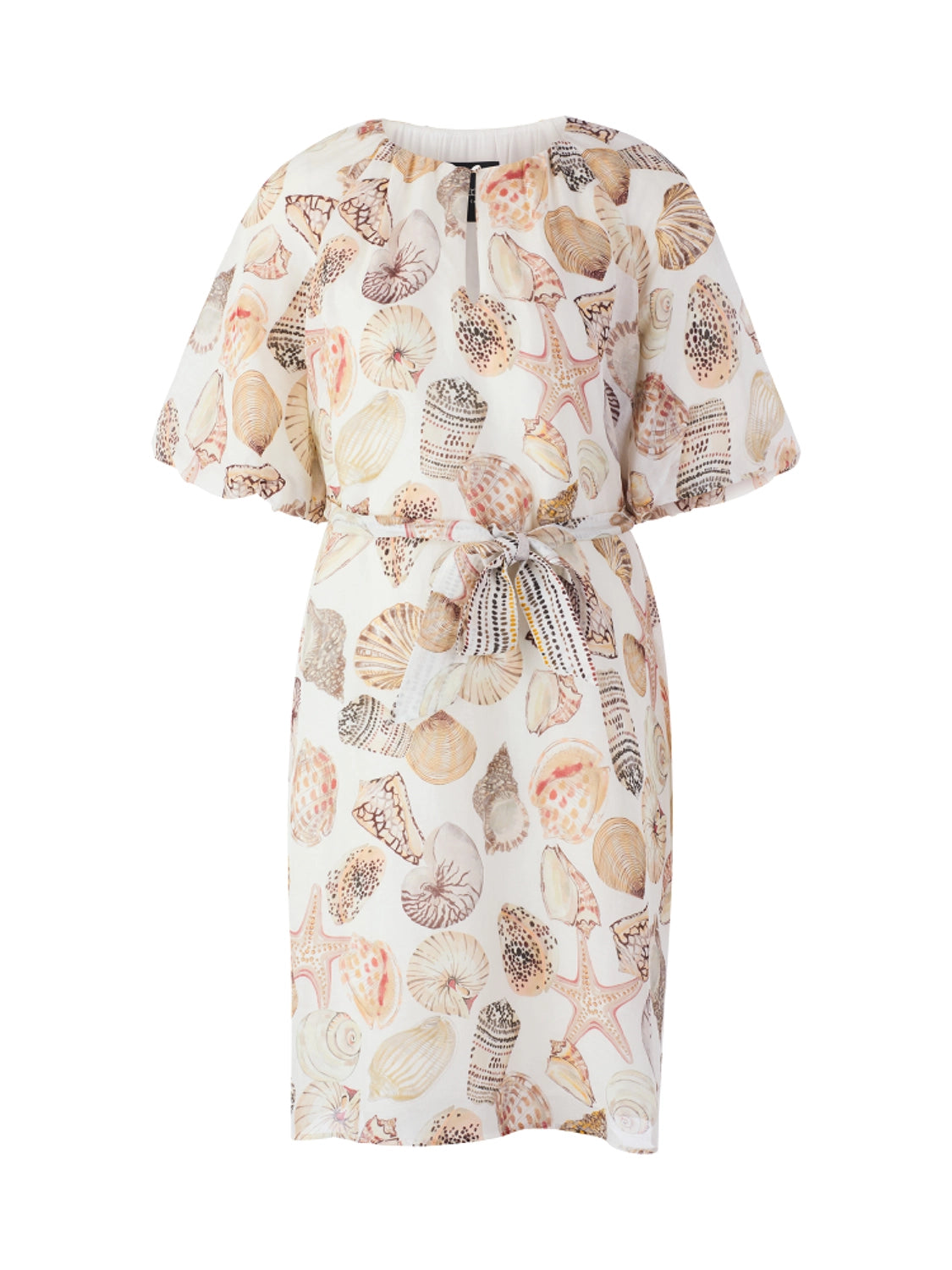 Marc Cain Mini dress in linen and silk in Off White AC 21.48 W51