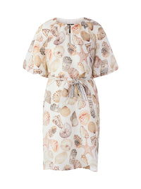 Marc Cain Mini dress in linen and silk in Off White AC 21.48 W51