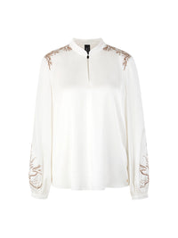 Marc Cain Viscose blend blouse in Off-White AC 51.13 W25 - Pre Order June Delivery
