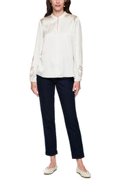 Marc Cain Viscose blend blouse in Off-White AC 51.13 W25 - Pre Order June Delivery