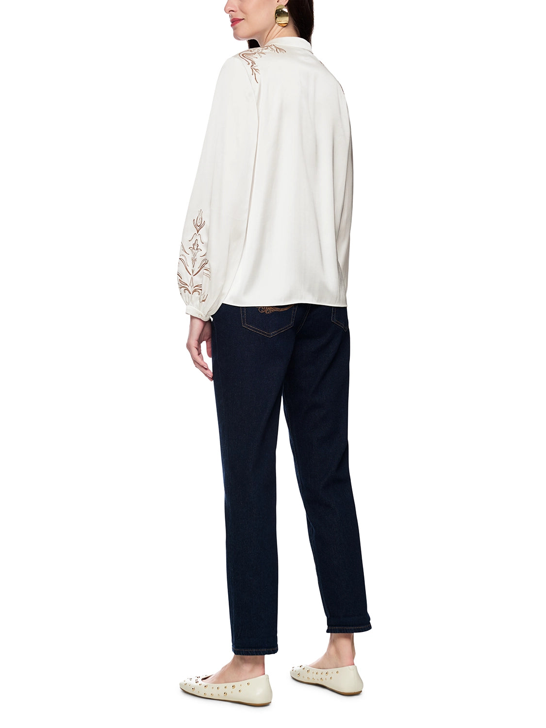 Marc Cain Viscose blend blouse in Off-White AC 51.13 W25 - Pre Order June Delivery