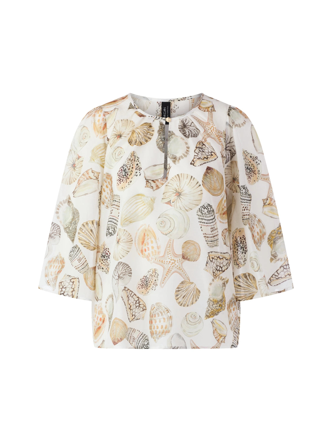 Marc Cain Delicate blouse with shell print in Off White AC 51.38 W49