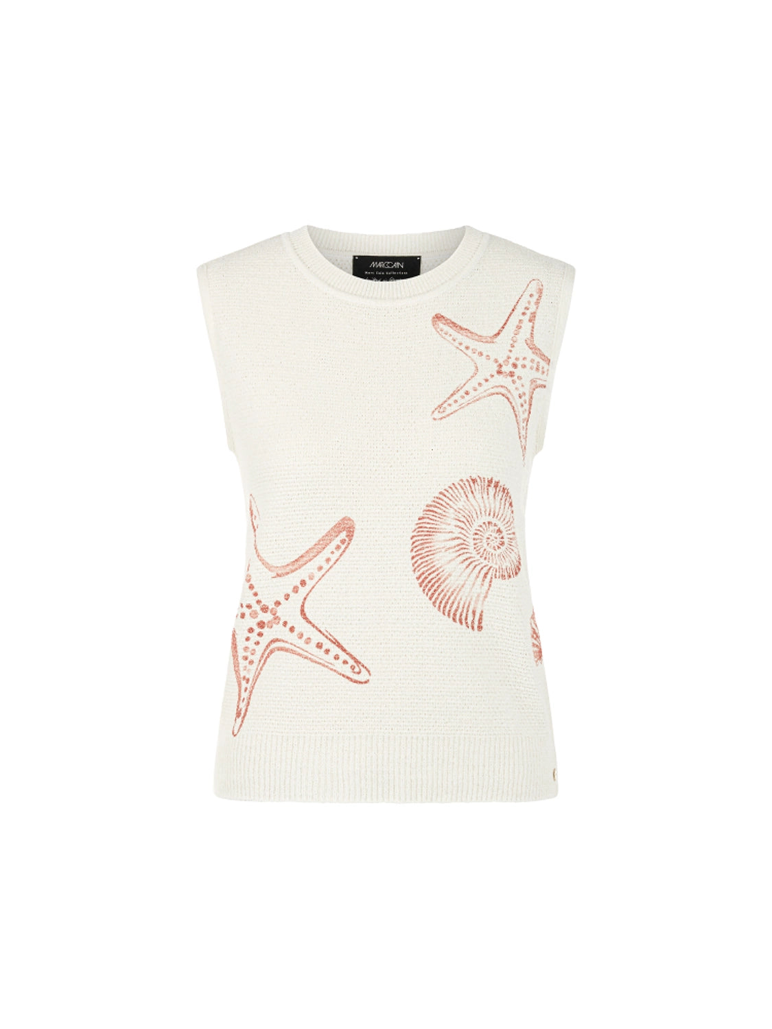 Marc Cain ‘Knitted in Germany’ top with print in Off White AC 61.21 M41