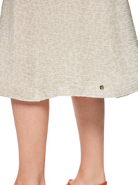 Marc Cain Flowing dress with leopard print in Bright Ecru AC 21.32 W58