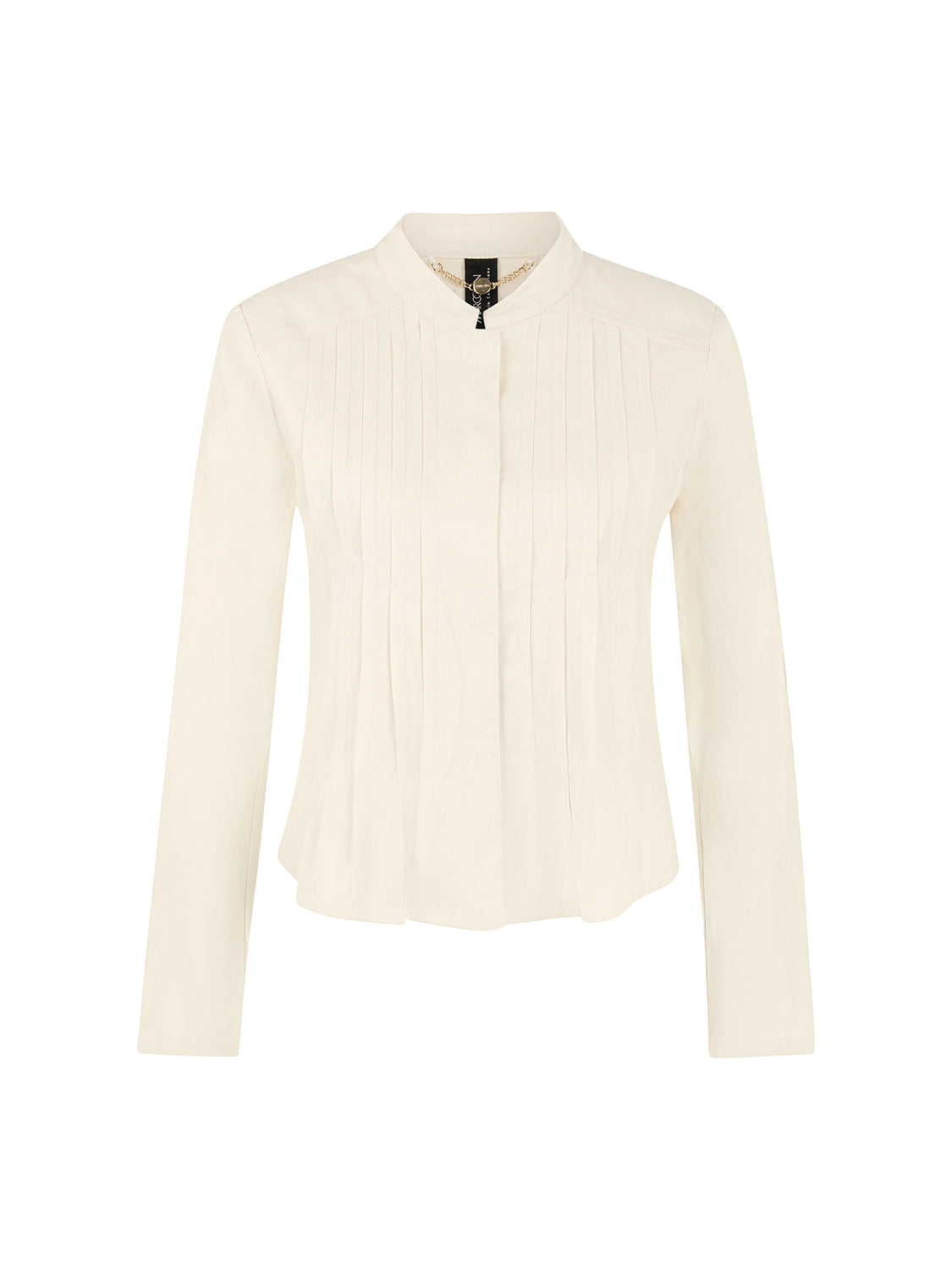 Marc Cain Feminine jacket with pintuck details in Bright Ecru AC 31.25 W70