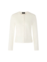 Marc Cain Rethink Together fine knit cardigan in Bright Ecru AC 39.02 M11