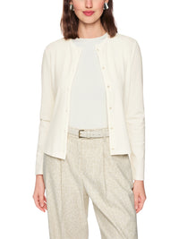 Marc Cain Rethink Together fine knit cardigan in Bright Ecru AC 39.02 M11