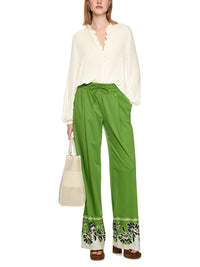 Marc Cain Feminine blouse with ruffle in Bright Ecru AC 51.32 W30