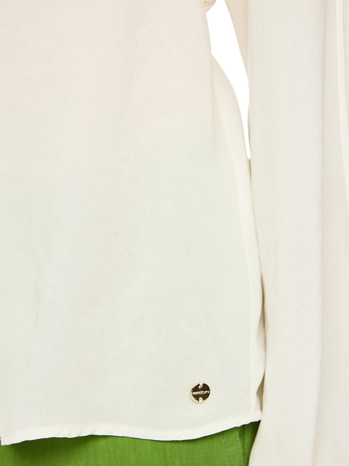Marc Cain Blouse with lace and pintucks in Bright Ecru AC 51.33 W30