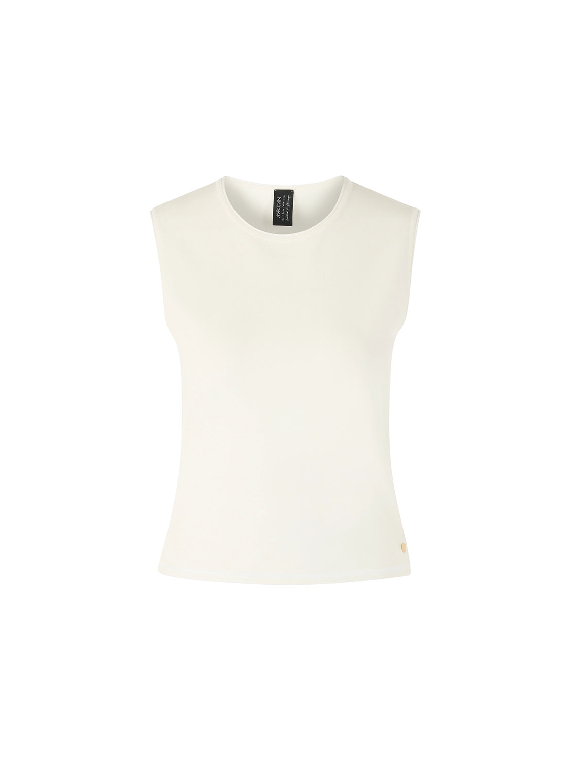 Marc Cain ‘Rethink Together’ viscose blend top in Bright Ecru AC 61.01 M11