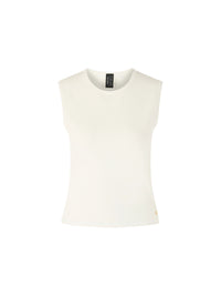 Marc Cain ‘Rethink Together’ viscose blend top in Bright Ecru AC 61.01 M11
