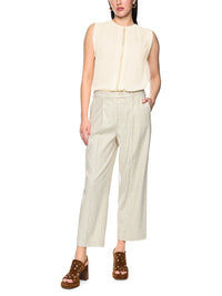 Marc Cain Top with lace and pintucks in Bright Ecru AC 61.15 W30
