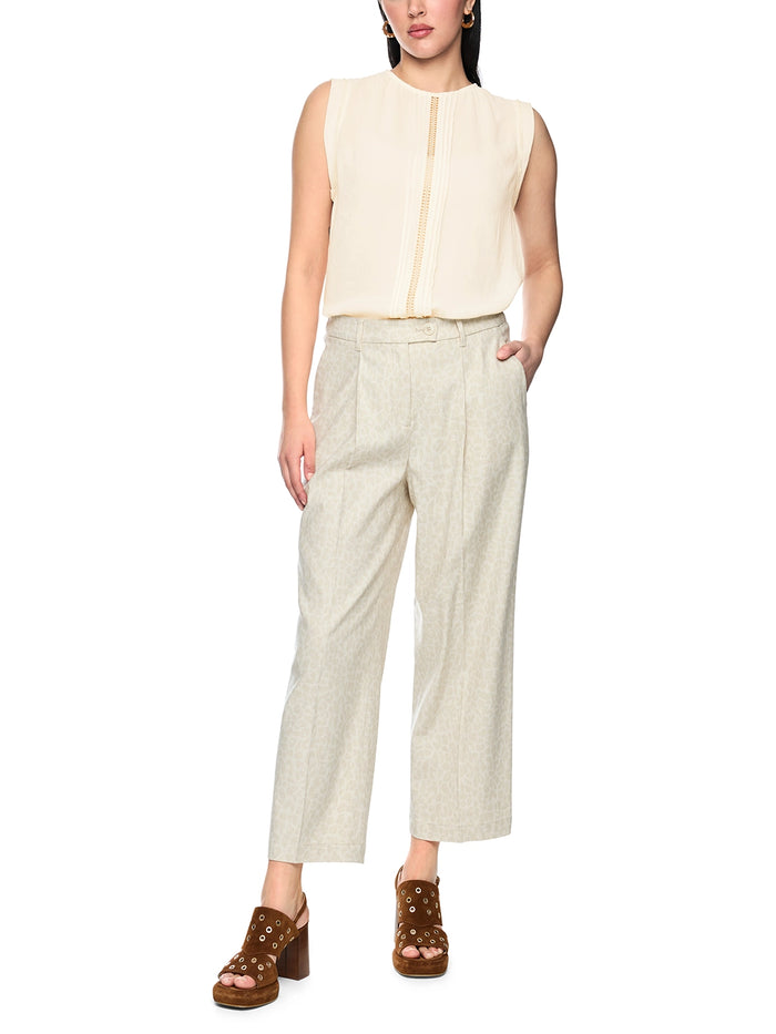 Marc Cain Top with lace and pintucks in Bright Ecru AC 61.15 W30
