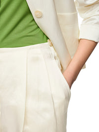 Marc Cain WICHITA wide cut trousers in Bright Ecru AC 81.63 W41
