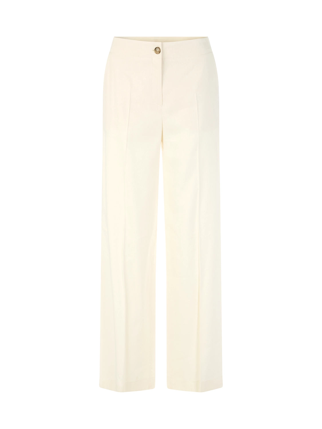 Marc Cain WAUKEE linen-viscose trousers in Bright Ecru AC 81.69 W70