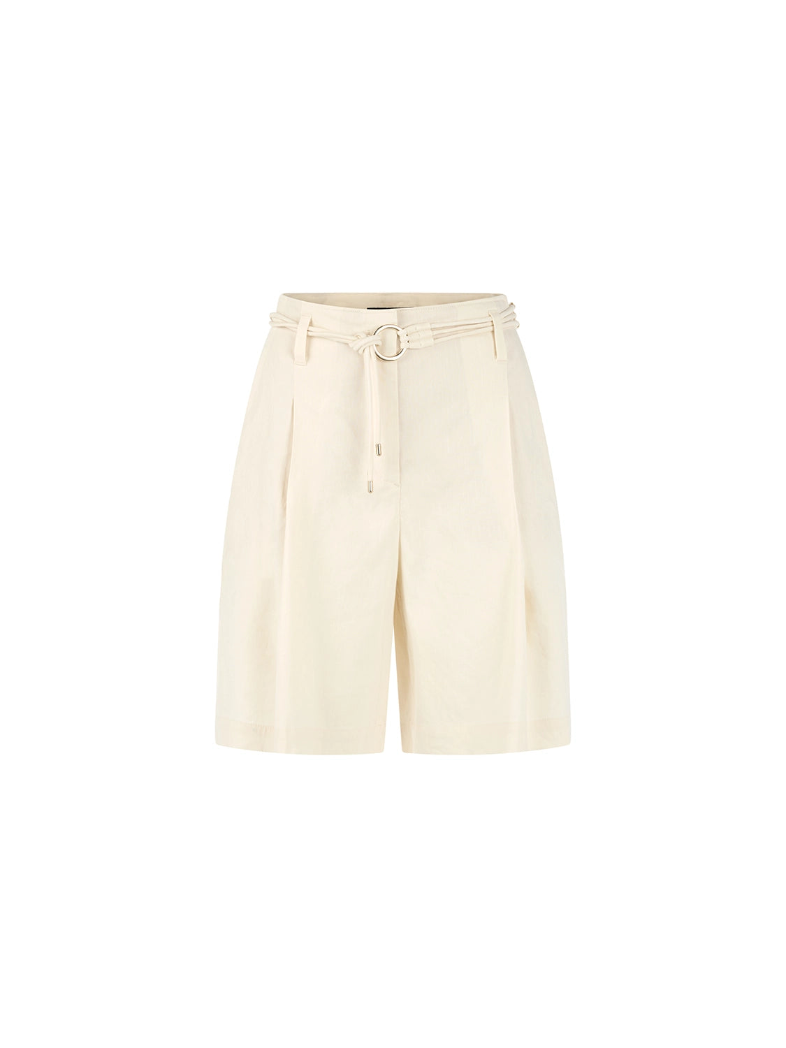 Marc Cain WARANGAL linen blend shorts in Bright Ecru AC 83.04 W70