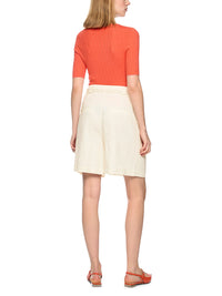 Marc Cain WARANGAL linen blend shorts in Bright Ecru AC 83.04 W70