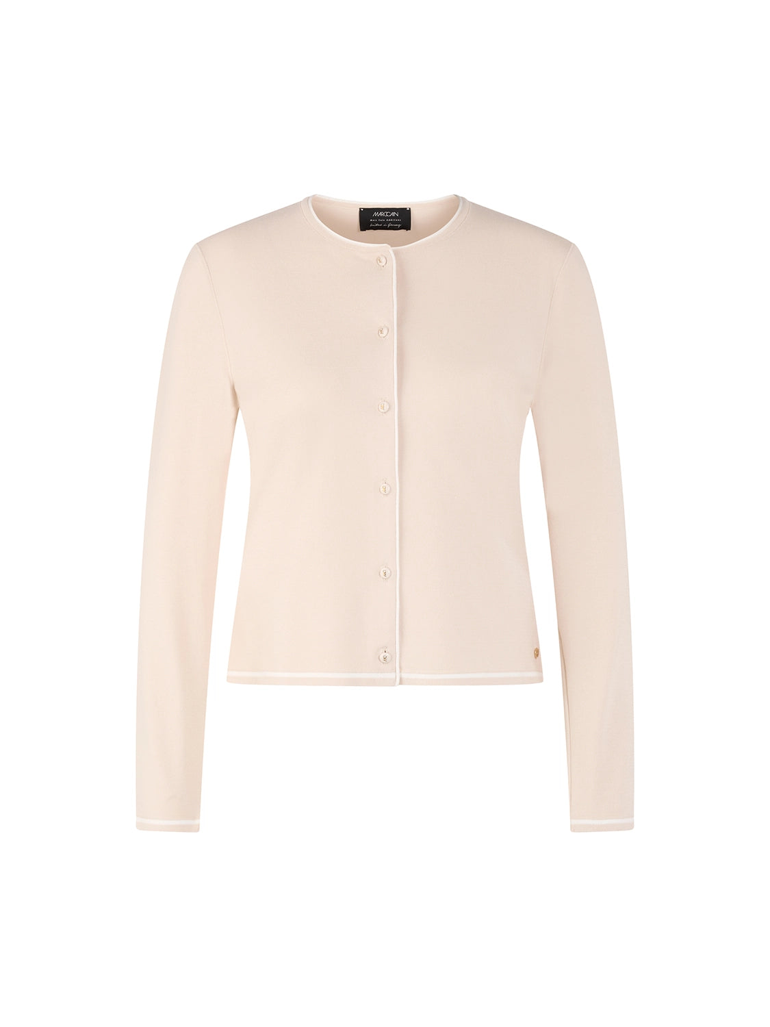 Marc Cain Rethink Together fine knit cardigan in Magnolia AC 39.02 M11 - Pre Order June Delivery