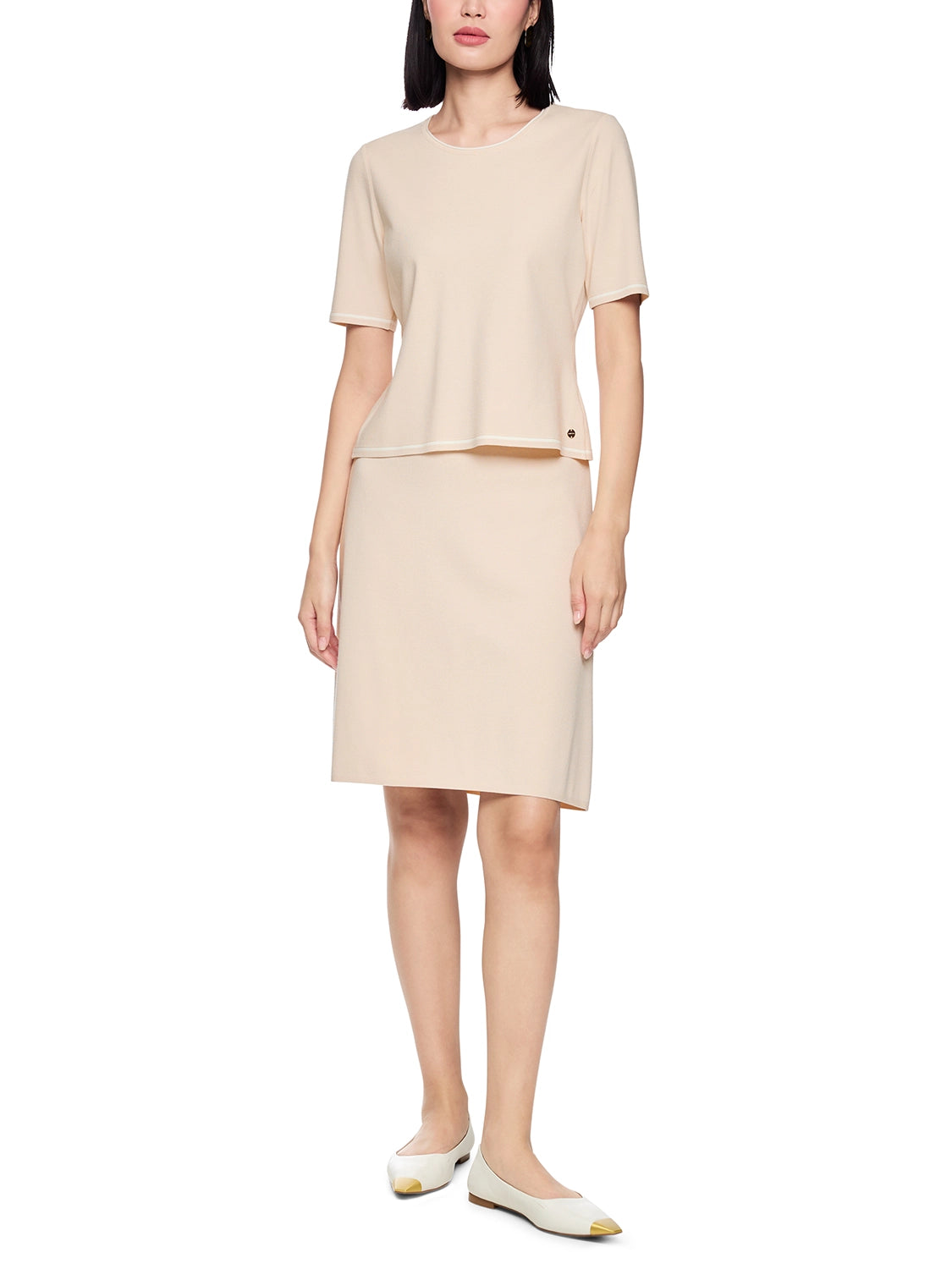 Marc Cain Rethink Together fine knit jumper in Magnolia AC 41.09 M11 - Pre Order June Delivery