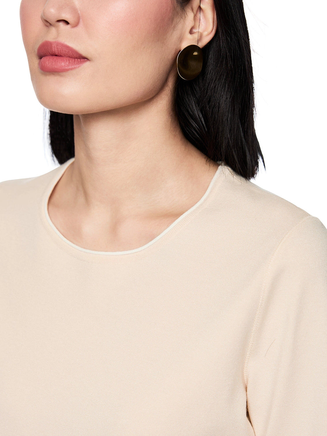 Marc Cain Rethink Together fine knit jumper in Magnolia AC 41.09 M11 - Pre Order June Delivery