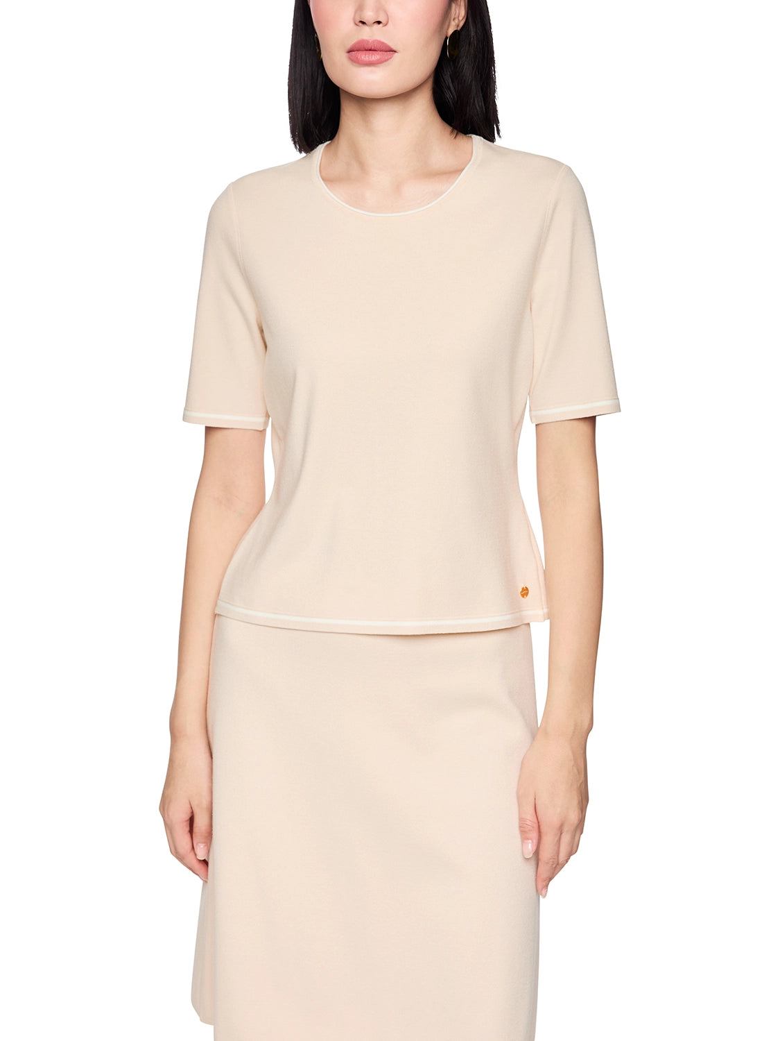 Marc Cain Rethink Together fine knit jumper in Magnolia AC 41.09 M11 - Pre Order June Delivery
