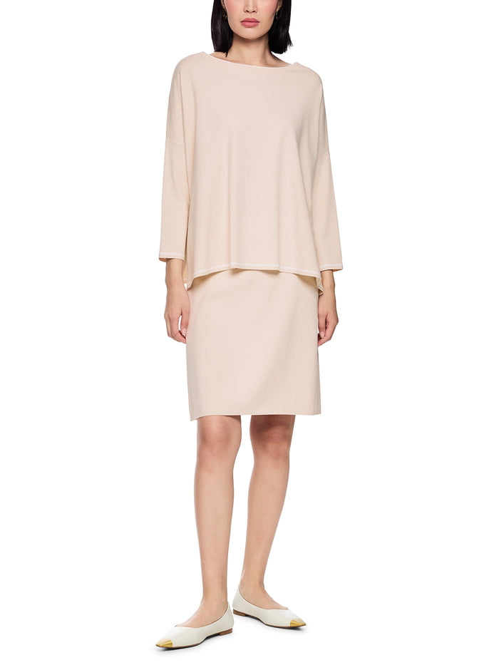 Marc Cain ‘Rethink Together’ oversized jumper in Magnolia AC 41.16 M11 - Pre Order June Delivery