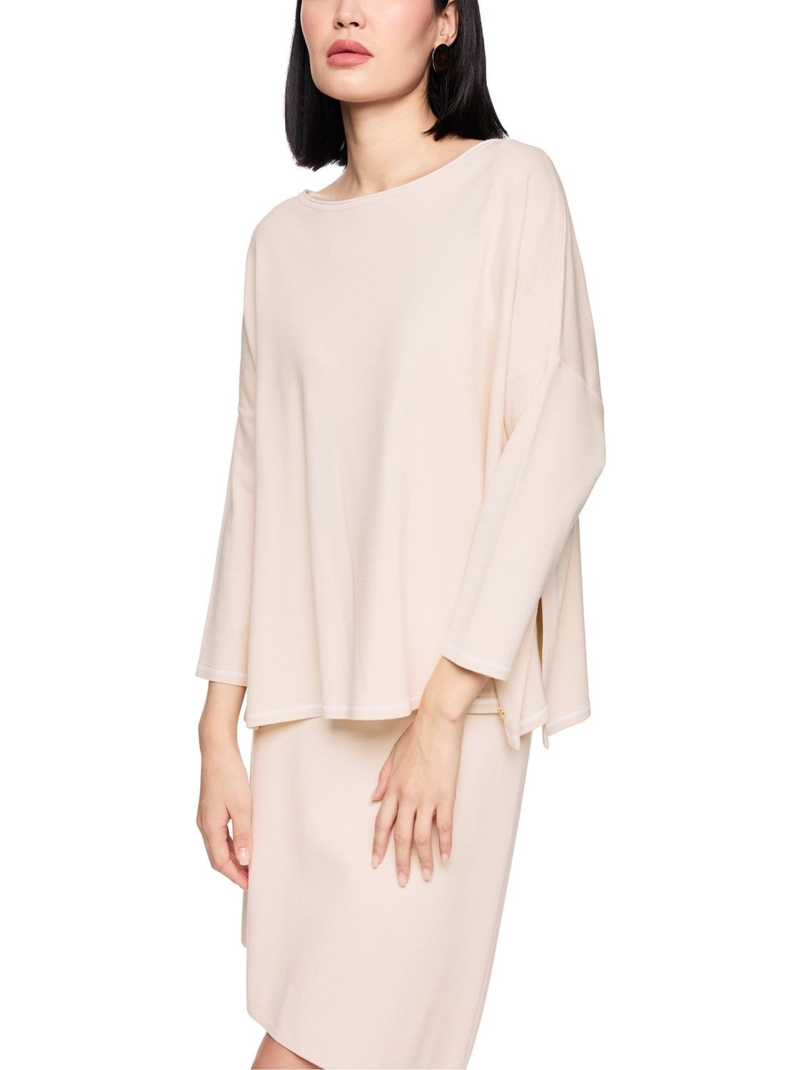 Marc Cain ‘Rethink Together’ oversized jumper in Magnolia AC 41.16 M11 - Pre Order June Delivery