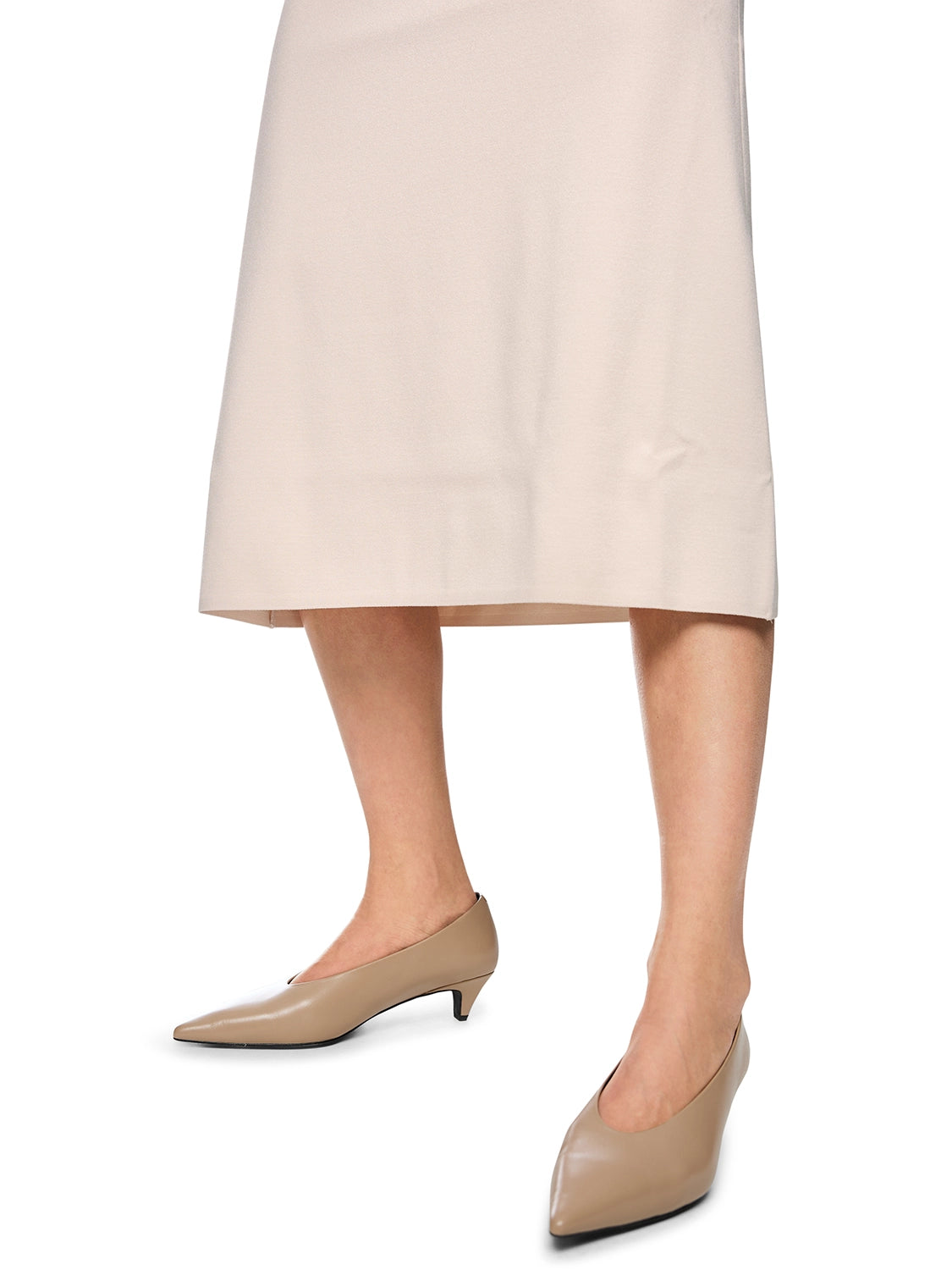 Marc Cain ‘Rethink Together’ fine knit midi skirt in Magnolia AC 71.19 M11 - Pre Order June Delivery