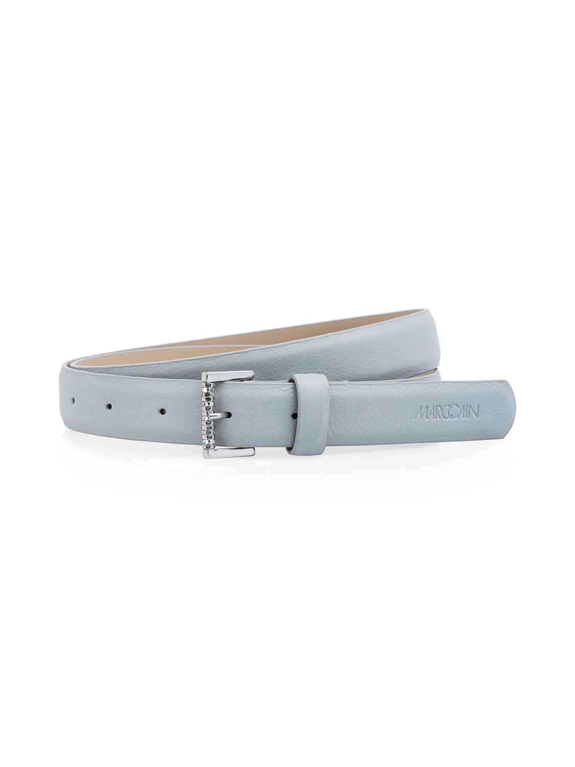 Marc Cain Leather belt with pin buckle in Mgcl Blue AC G1.11 L45