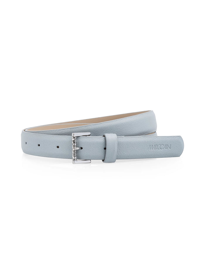 Marc Cain Leather belt with pin buckle in Mgcl Blue AC G1.11 L45