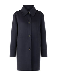 Marc Cain Wool coat with decorative stitching in Periscope AC 11.02 W33 - Pre Order June Delivery