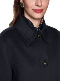 Marc Cain Wool coat with decorative stitching in Periscope AC 11.02 W33 - Pre Order June Delivery