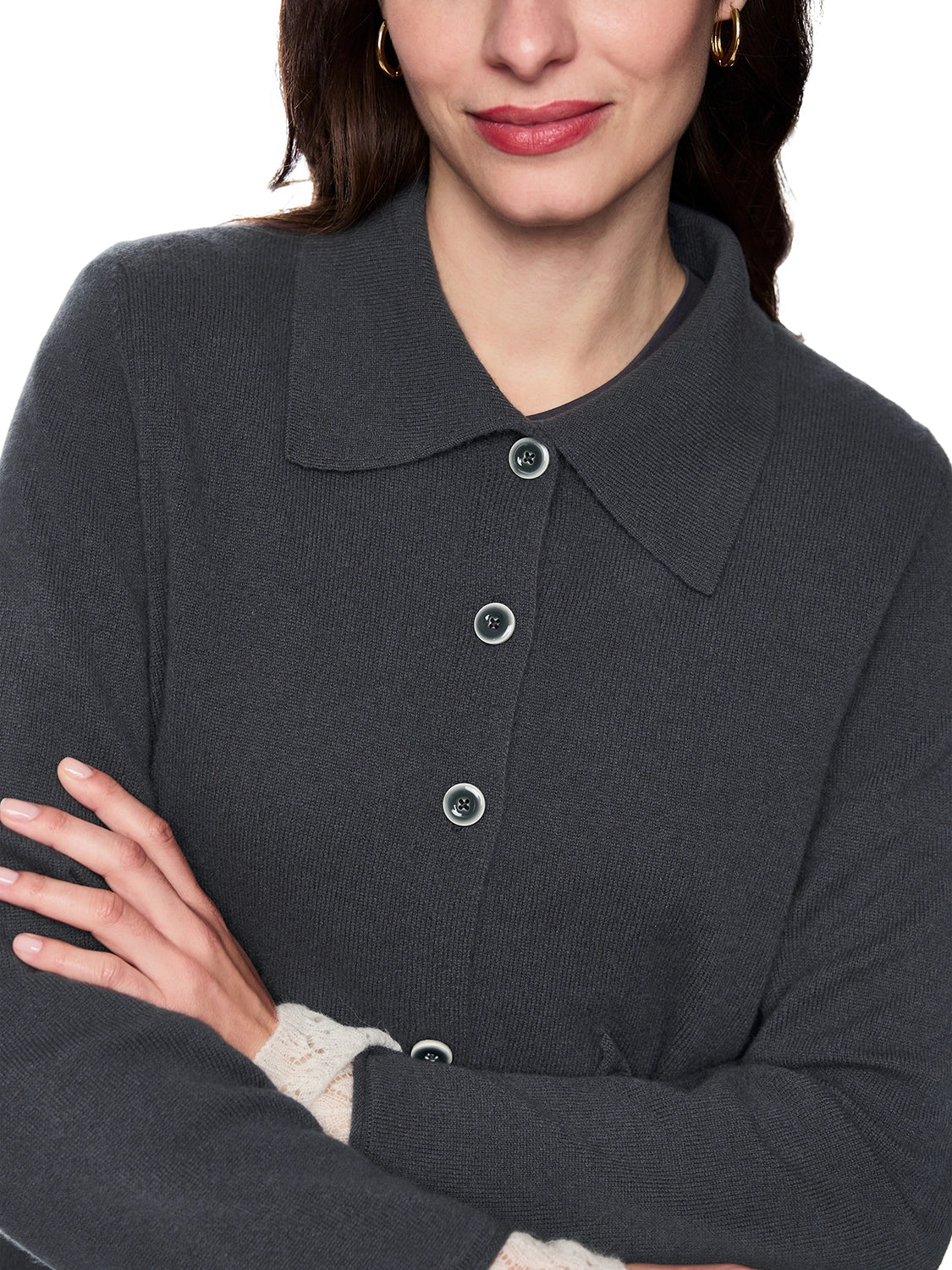 Marc Cain Cashmere cardigan ‘Rethink Together’ in Periscope AC 39.03 M68 - Pre Order June Delivery