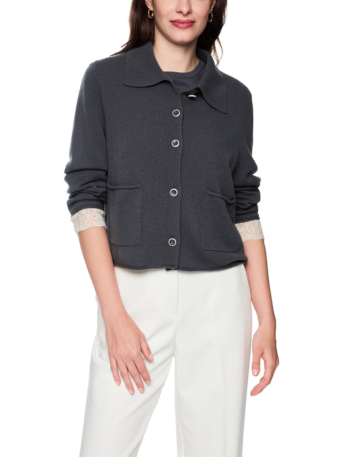 Marc Cain Cashmere cardigan ‘Rethink Together’ in Periscope AC 39.03 M68 - Pre Order June Delivery