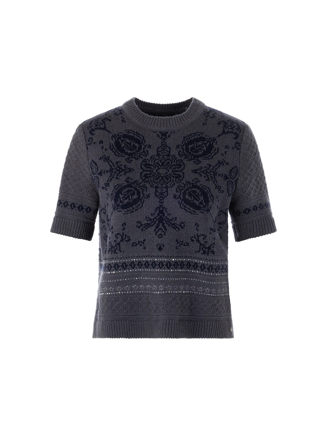 Marc Cain Paisley jumper ‘Rethink Together’ in Periscope AC 41.02 M02 - Pre Order June Delivery