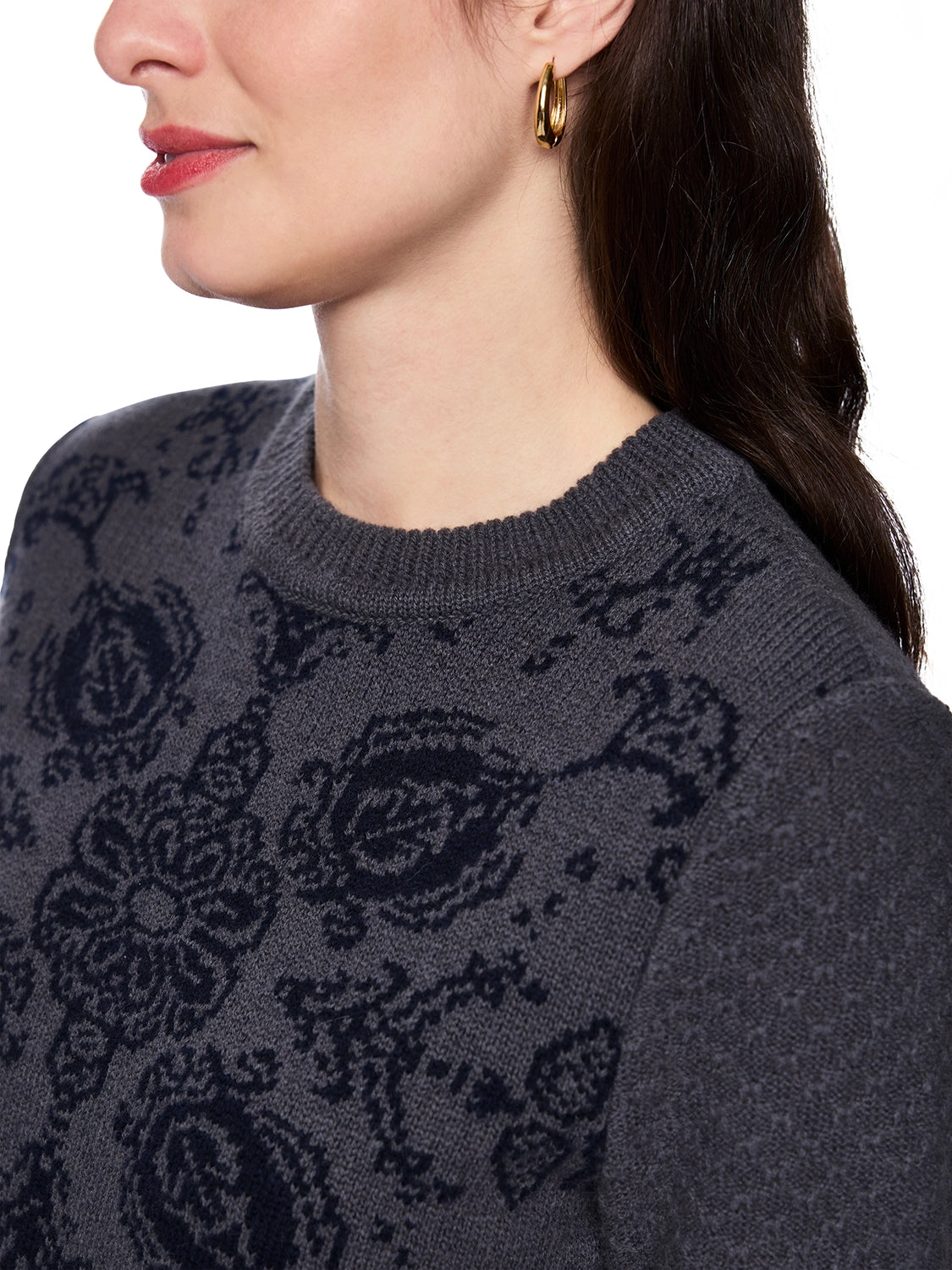 Marc Cain Paisley jumper ‘Rethink Together’ in Periscope AC 41.02 M02 - Pre Order June Delivery