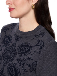Marc Cain Paisley jumper ‘Rethink Together’ in Periscope AC 41.02 M02 - Pre Order June Delivery