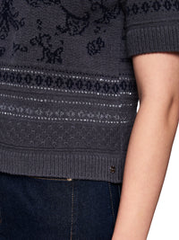Marc Cain Paisley jumper ‘Rethink Together’ in Periscope AC 41.02 M02 - Pre Order June Delivery