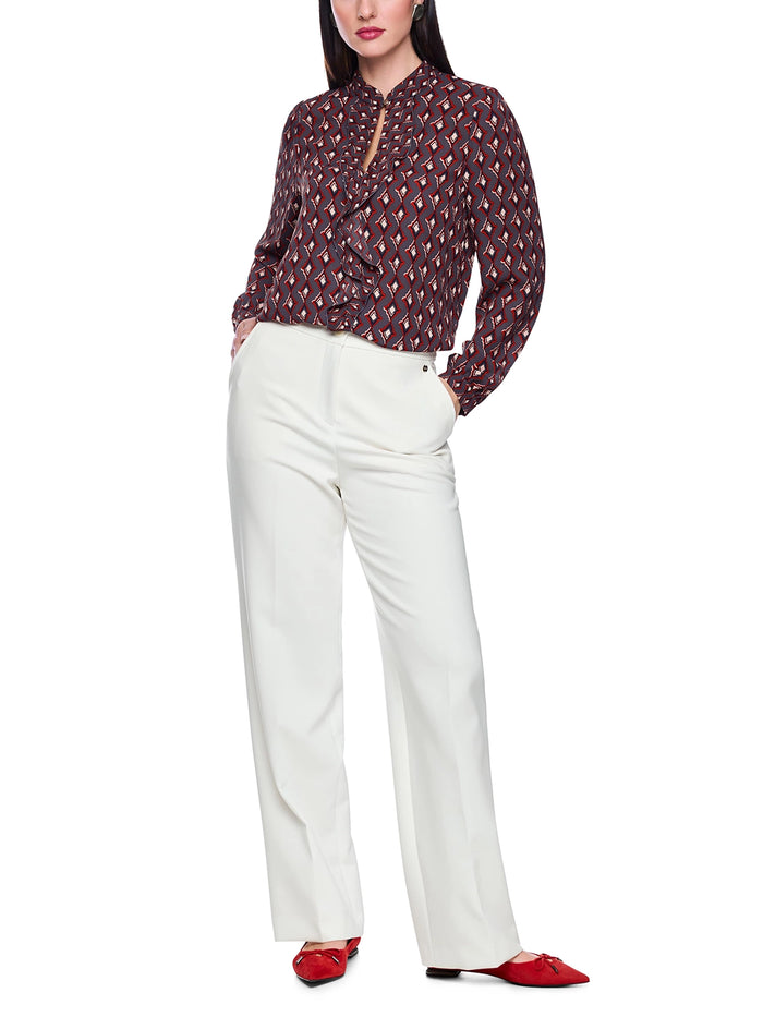 Marc Cain Flowing blouse ‘Rethink Together’ in Periscope AC 51.02 W04 - Pre Order June Delivery
