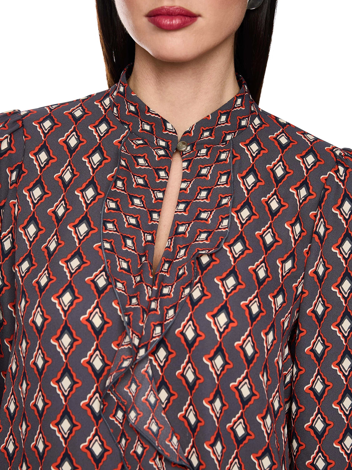 Marc Cain Flowing blouse ‘Rethink Together’ in Periscope AC 51.02 W04 - Pre Order June Delivery