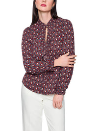 Marc Cain Flowing blouse ‘Rethink Together’ in Periscope AC 51.02 W04 - Pre Order June Delivery