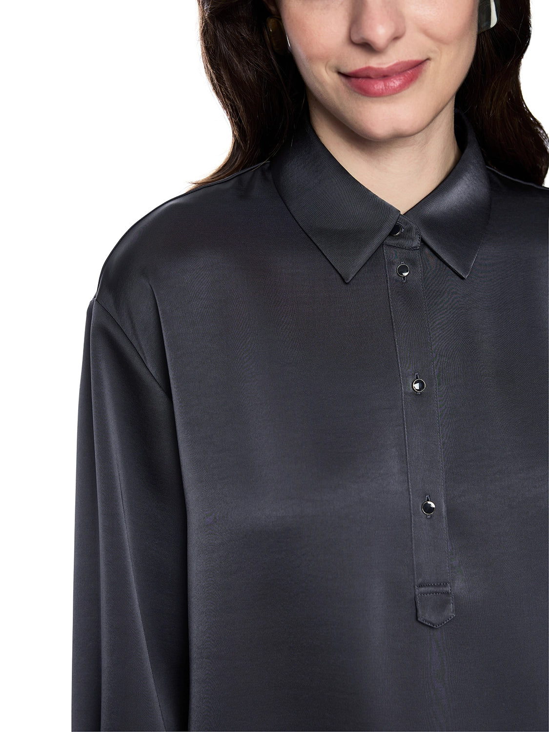 Marc Cain Classic style blouse ‘Rethink Together’ in Periscope AC 51.04 W64 - Pre Order June Delivery