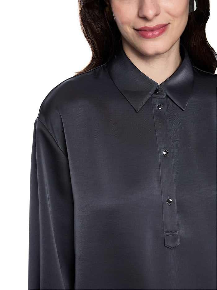 Marc Cain Classic style blouse ‘Rethink Together’ in Periscope AC 51.04 W64 - Pre Order June Delivery