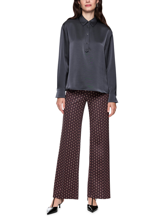 Marc Cain Classic style blouse ‘Rethink Together’ in Periscope AC 51.04 W64 - Pre Order June Delivery