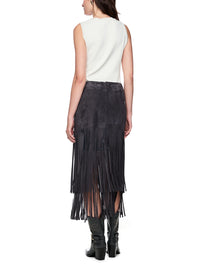 Marc Cain Midi leather skirt ‘Rethink Together’ in Periscope AC 71.15 L02 - Pre Order June Delivery