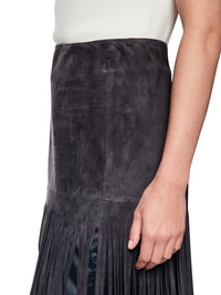 Marc Cain Midi leather skirt ‘Rethink Together’ in Periscope AC 71.15 L02 - Pre Order June Delivery