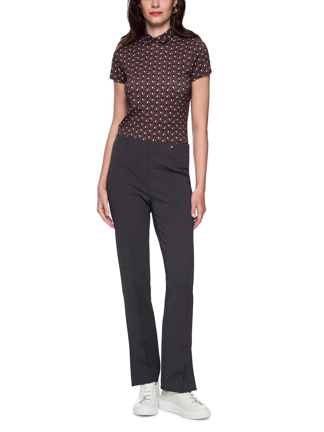 Marc Cain FATSA pull-on trousers in feminine fit in Periscope AC 81.17 J08 - Pre Order June Delivery