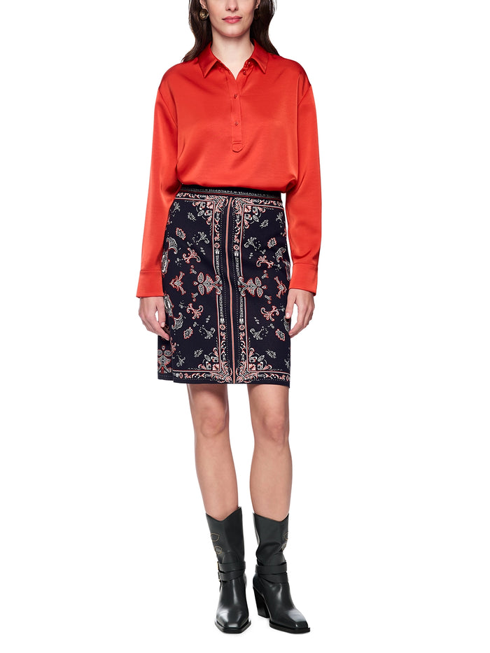 Marc Cain Rethink Together skirt in Navy AC 71.05 M01 - Pre Order June Delivery