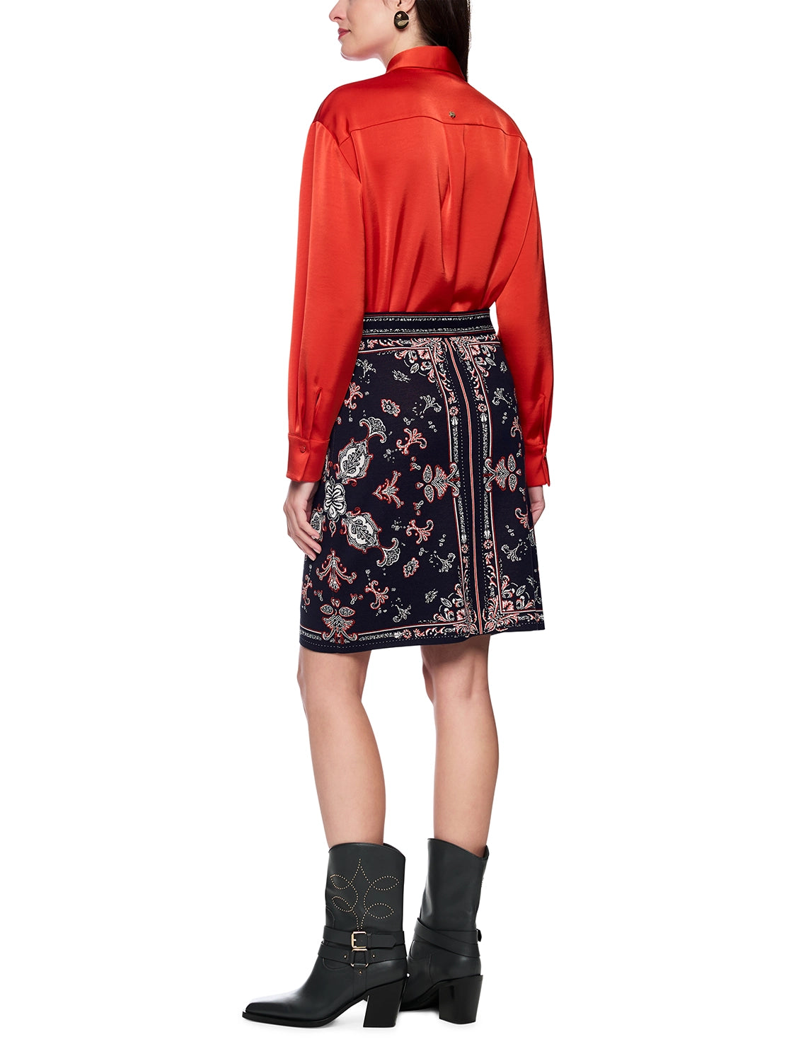Marc Cain Rethink Together skirt in Navy AC 71.05 M01 - Pre Order June Delivery